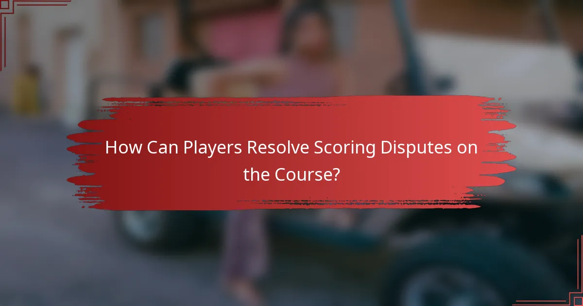 How Can Players Resolve Scoring Disputes on the Course?
