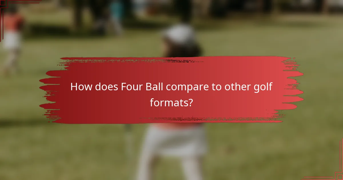 How does Four Ball compare to other golf formats?