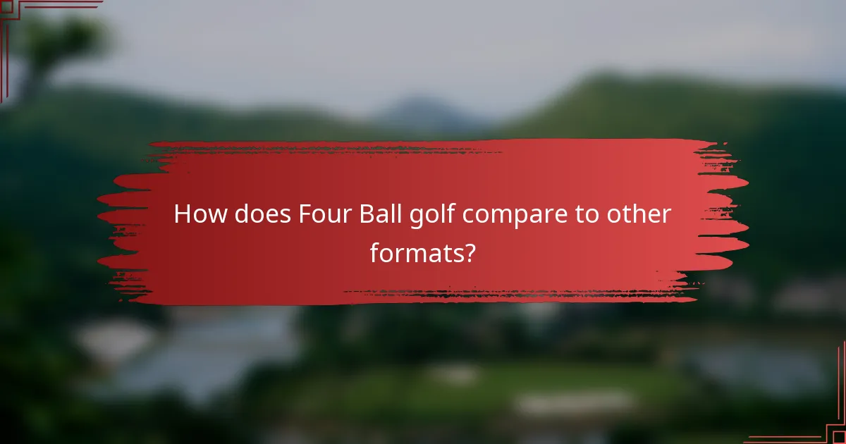 How does Four Ball golf compare to other formats?