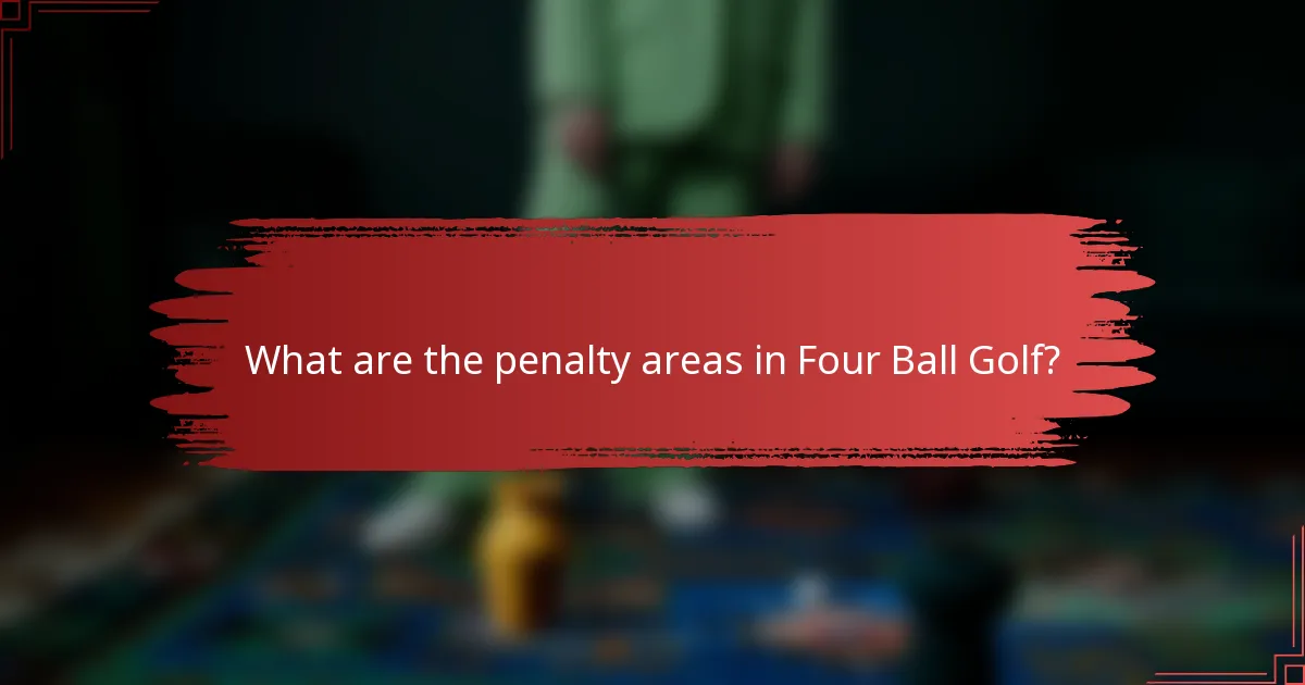 What are the penalty areas in Four Ball Golf?